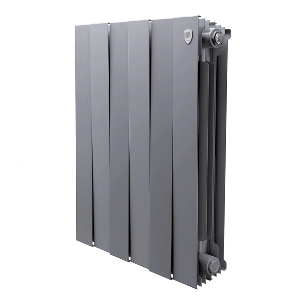 Биметаллический секционный радиатор Royal Thermo PianoForte Silver Satin 500x6 секций