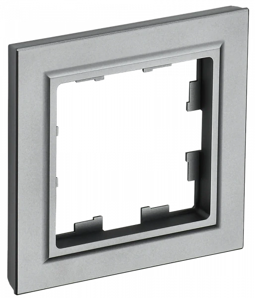 IEK BRITE BASE Сталь Рамка 1-м РУ-1-БрС