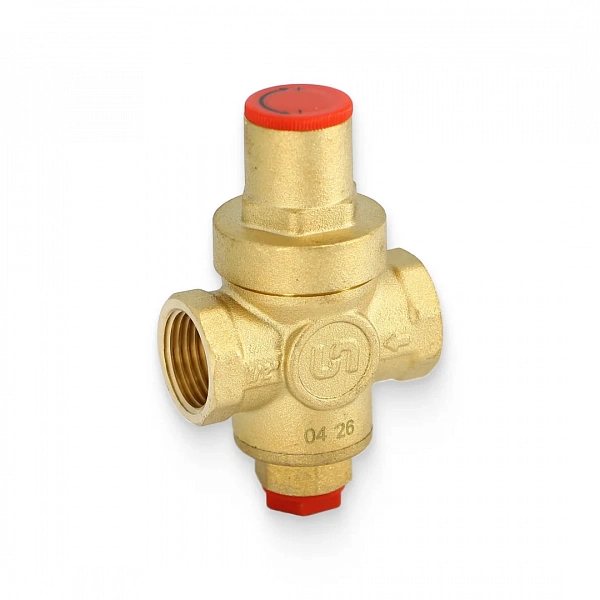 Редуктор давления 1/2" В 1-4 бар PN16 MINI с отверстием под радиальный манометр 1/4" Uni-Fitt