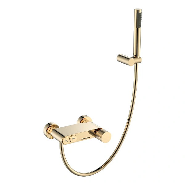 Boheme Смеситель STICK для ванны Mat Gold c ручкой DIAMOND