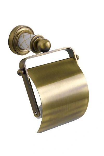 Boheme Держатель для туалетной бумаги с крышкой MURANO BRONZE (белое)_Комплект