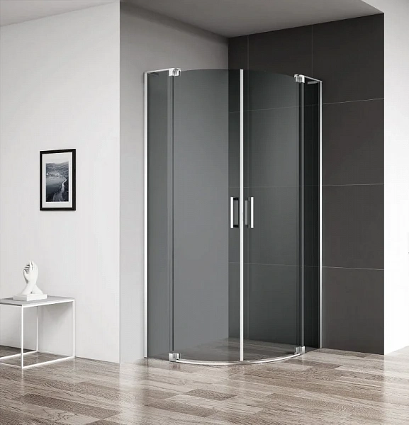 SLIDER-R-2-90/100-GRIGIO-Cr Душевой уголок