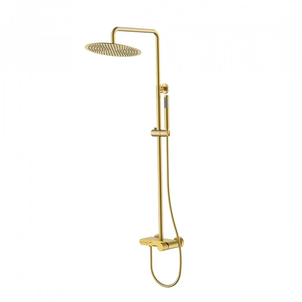 Boheme Стойка для душа STICK MATT GOLD SPIRALE