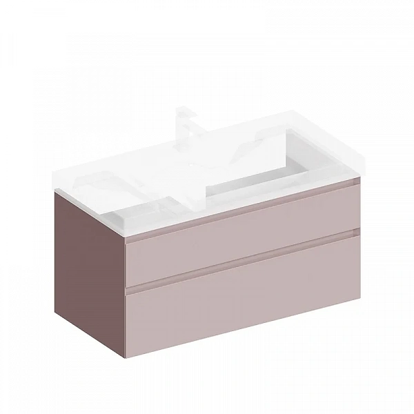 Kerama Marazzi CU.100/MAL Тумба CUBO 100 см подвесная 2 ящика, цвет мальва
