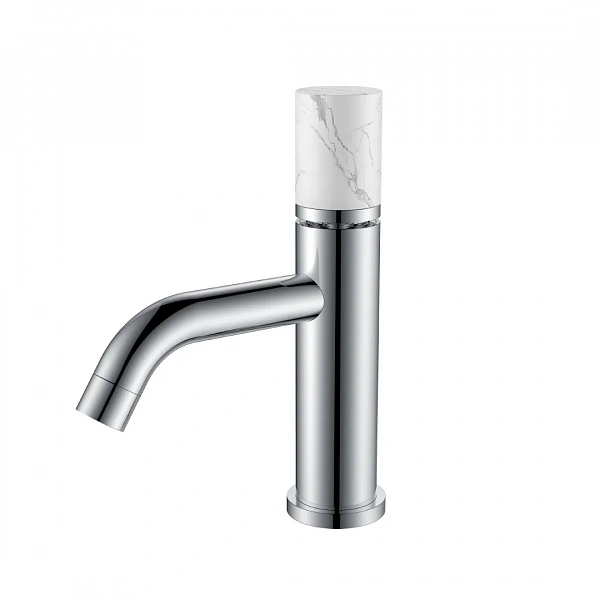 Boheme Смеситель STICK для умыв. низ. CHROME MRAMOR WHITE_Комплект