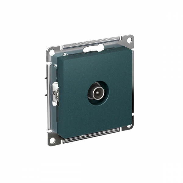 ATLASDESIGN TV РОЗЕТКА проходная 4DB, механизм, ИЗУМРУД