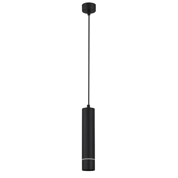 Donel, св-к подвесной, цвет ЧЕРНЫЙ, D60xH300мм, под лампу GU10, IP20, серия: DN15