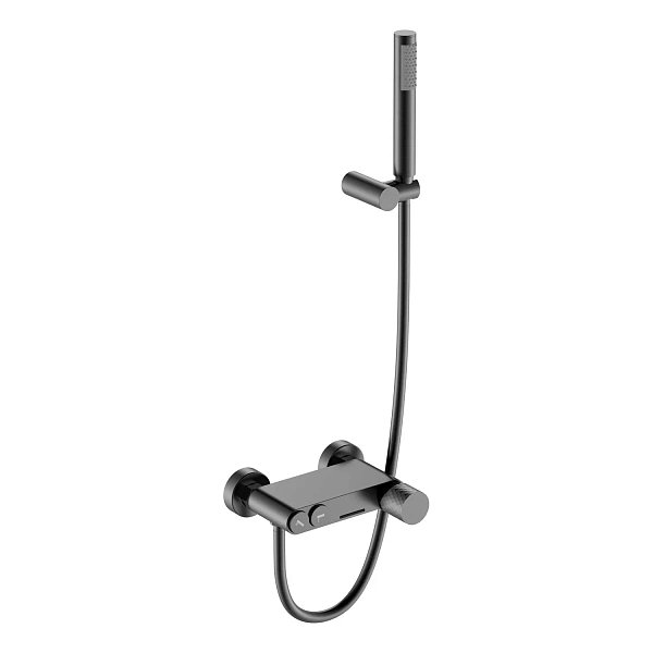 Boheme Смеситель STICK для ванны Gun Metall c ручкой DIAMOND