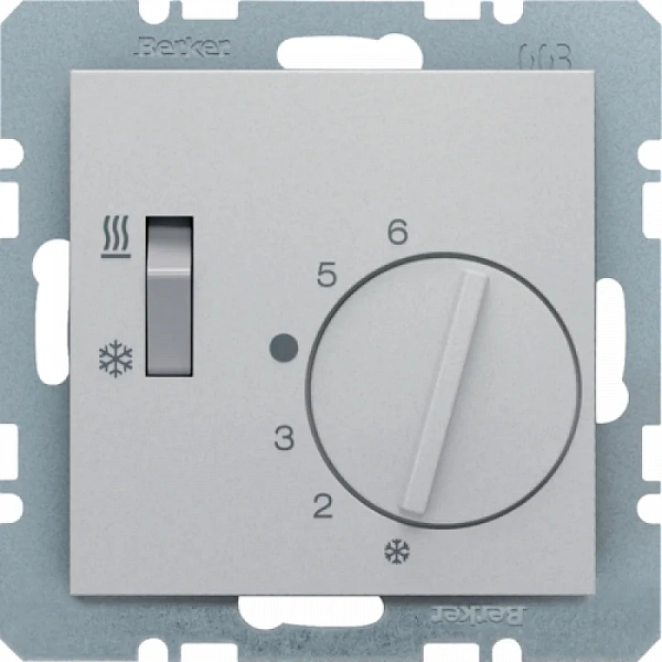 Терморегулятор для управления HVAC с центральной панелью, S.1/B.x, цвет: алюминиевый, матовый