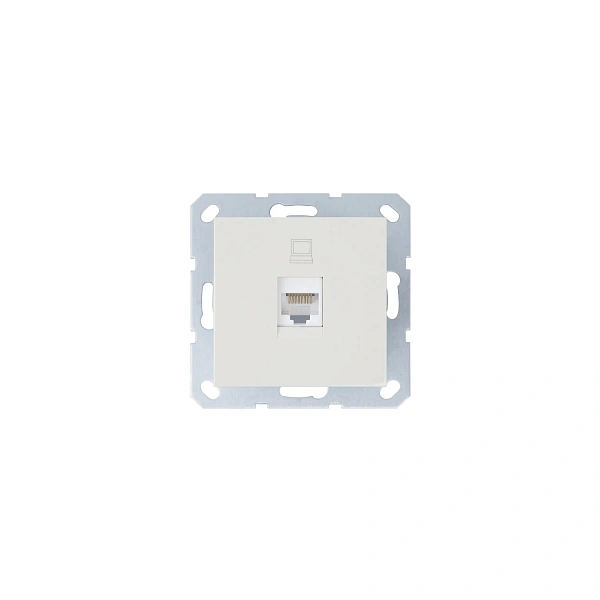 G6105V_Интернет-Розетка RJ45 с накладкой, цвет слоновая кость