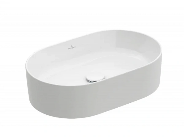 Раковина Villeroy&Boch Collaro 56 х 36 см, накладная, белый камень 4A1956RW