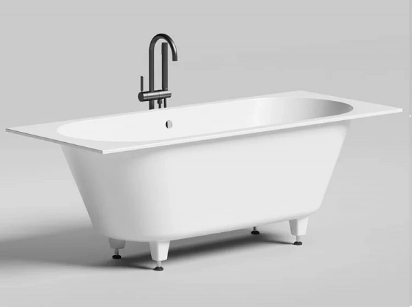 Salini ORNELLA AXIS 170 Встраиваемая ванна 1700х750х600мм, прямоугольная ,мат-л: S-Sense,  белый гля