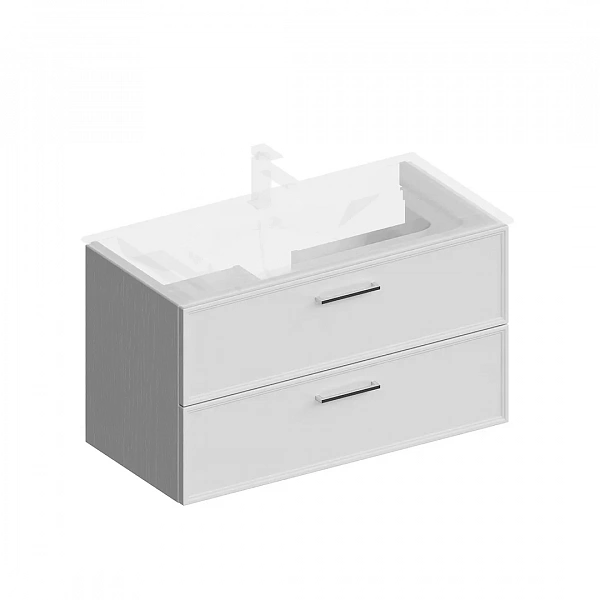 Kerama Marazzi PIA.CL.95/WHT.M Тумба PIANO Classic подвесная 95 см, 2 ящика, ясень белый матовый
