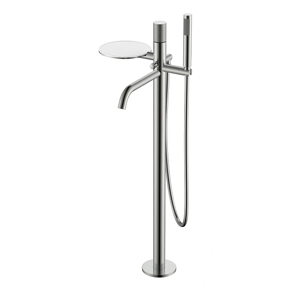 Boheme Смеситель STICK напольный Nickel Brush c ручкой TOUCH