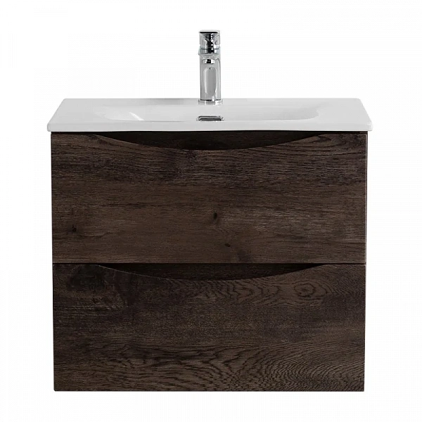 MARINO-CER База под раковину подвесная с двумя выкатными ящиками, Rovere Nature Grigio, 696x455x500,