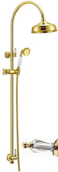 Boheme Стойка с верхним душем(20 см) IMPERIALE_Комплект