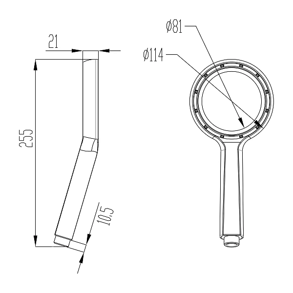 Лейка душевая Lemark LM0820C 1-функциональная 114х255мм, хром, блистер