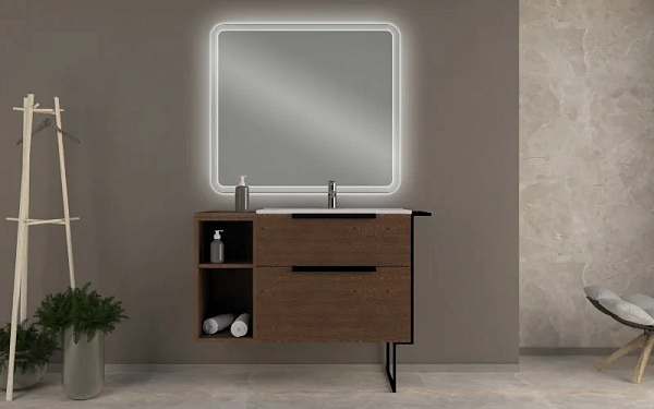 URBAN Тумба под раковину с двумя выдвижными ящиками 55158 Frassino scuro, 74x46x62