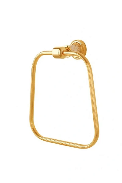 Boheme Держатель для полотенца (кругл.) MURANO GOLD (белое)_Комплект
