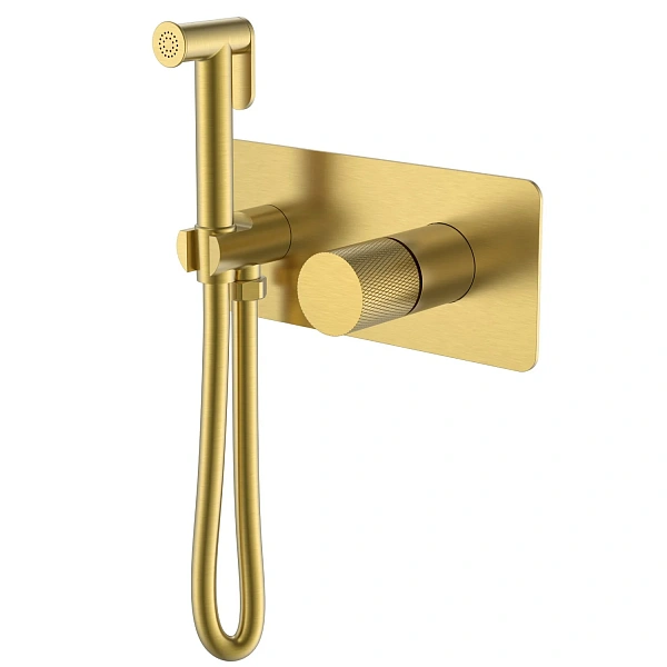 Boheme Смеситель гигиенический STICK Matt Gold c ручкой TOUCH
