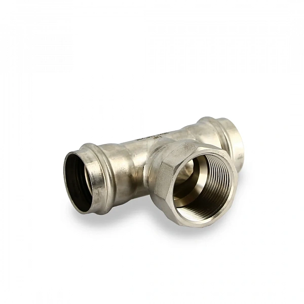 Тройник пресс-В 35 х 1 1/4" х 35, нержавеющая сталь Uni-Fitt