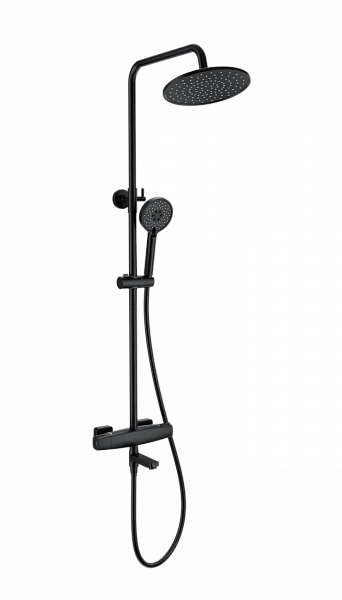 Душевая система с термостатом WONZON & WOGHAND NEO, Черный матовый (WW-B3035-A3-MB), шт