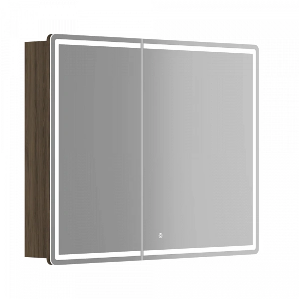 Зеркальный шкаф для ванной комнаты SANCOS Mirror 990x150х740 мм, с LED подсветкой, цвет дуб чарльсто