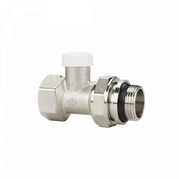Запорный радиаторный клапан Varmega VM10313, 3/4", прямой, с самоуплотняющимся полусгоном