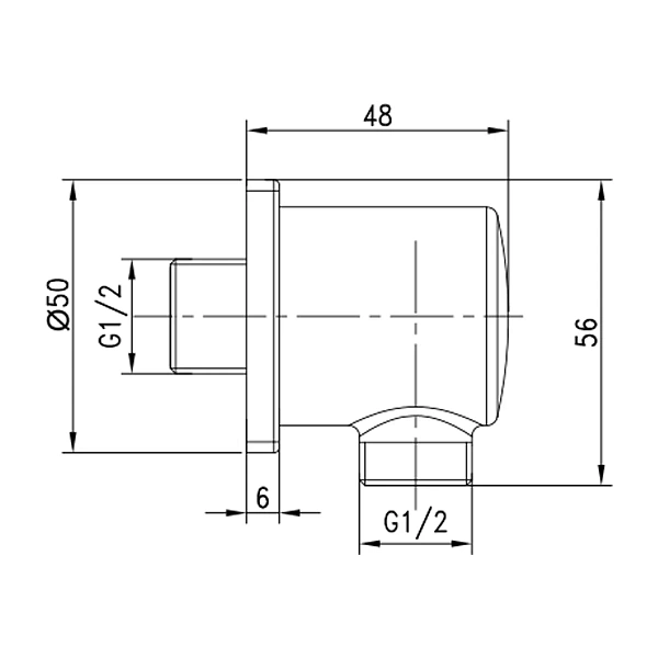 Подключение  для душевого шланга Lemark LM5983СW встраиваемое