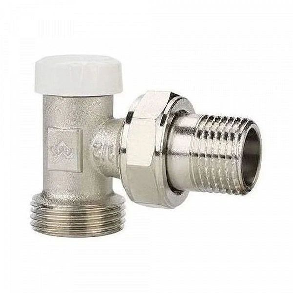 Запорный радиаторный клапан Varmega VM10202, 1/2" x 3/4"EK, угловой