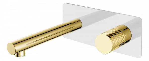 Boheme Смеситель STICK из стены WHITE DIAMOND GOLD