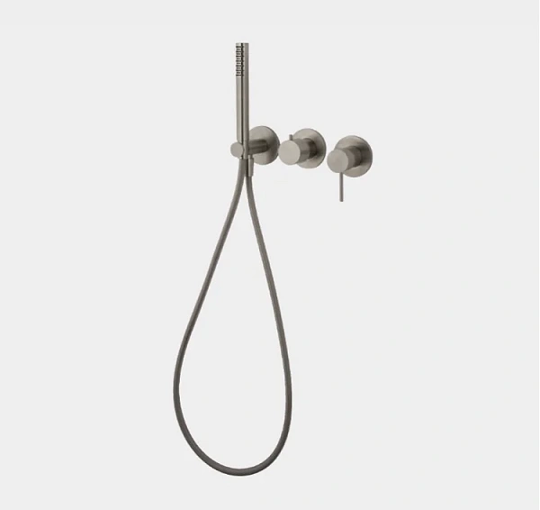 Fima Carlo Frattini Spillo Steel Смеситель для душа, встраиваемый, на 2 источника, с ручным душем, ц
