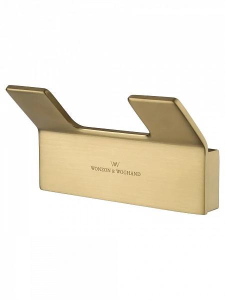 Двойной крючок для ванной WONZON & WOGHAND LOTTE, Брашированное золото (WW-8325-BG), шт