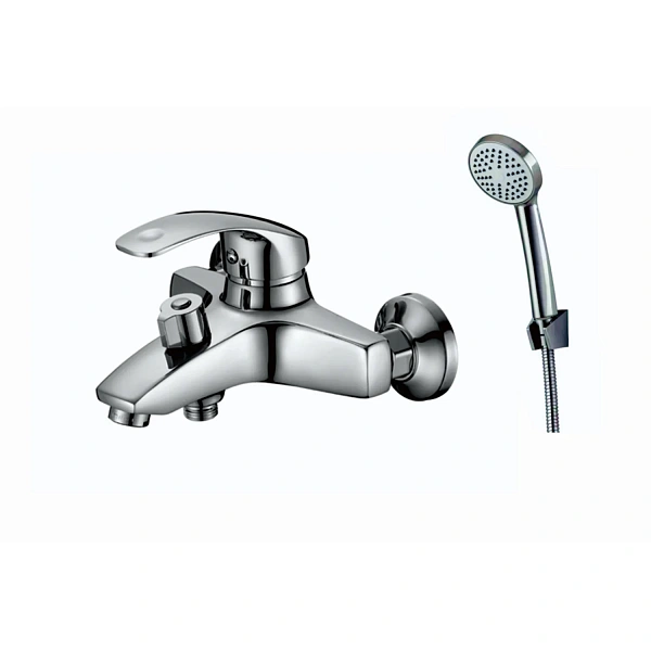 Смеситель для ванны и душа D-lin D130401-8 с коротким изливом, хром