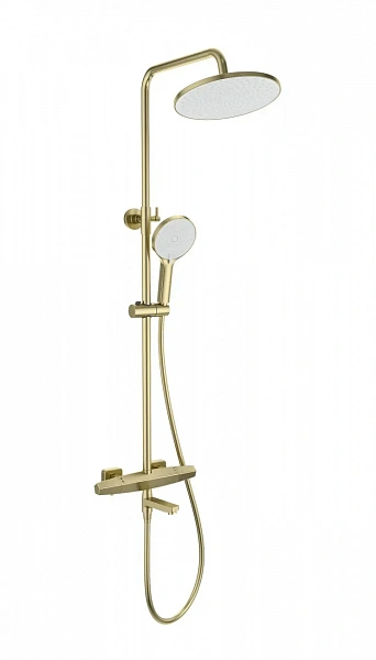 Душевая система с термостатом WONZON & WOGHAND NEO, Брашированное золото (WW-B3046-A1- BG), шт