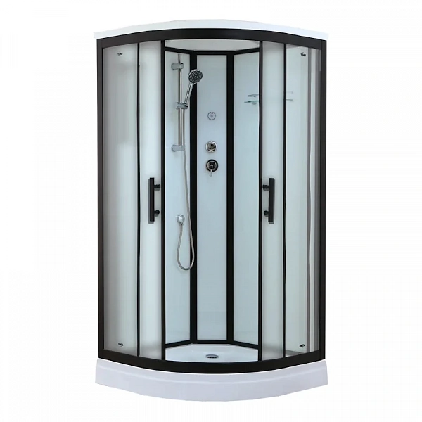 Timo Standart T-6601 Black Fabric  душевая кабина (100*100*220), шт