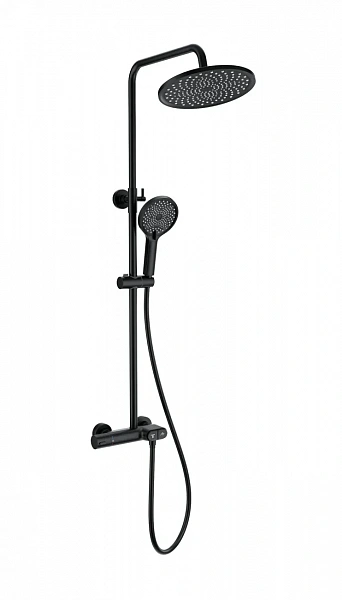 Душевая система с термостатом WONZON & WOGHAND MUSE Corno, Черный матовый (WW-B2091-A-MB), шт