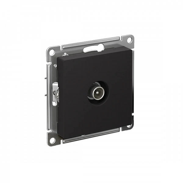 ATLASDESIGN TV РОЗЕТКА оконечная 1DB, механизм, КАРБОН