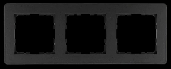 Рамка G-Flex 3-постовая, цвет Антрацит JASMART