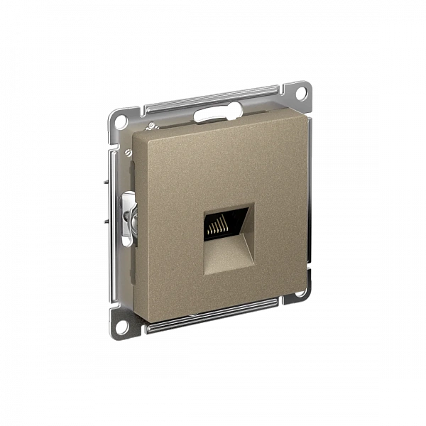 ATLASDESIGN РОЗЕТКА компьютерная RJ45, кат. 5Е, механизм, ШАМПАНЬ
