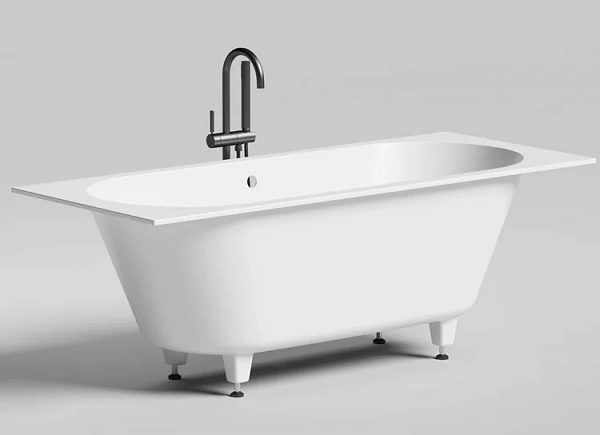 Salini ORNELLA AXIS 180 Встраиваемая ванна 1800х800х600мм, прямоугольная ,мат-л: S-Stone, белый мато