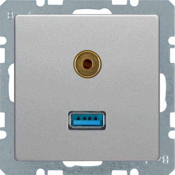 BMO USB/3.5mm AUDIO, Q.1/Q.3, цвет: алюминиевый, с эффектом бархата
