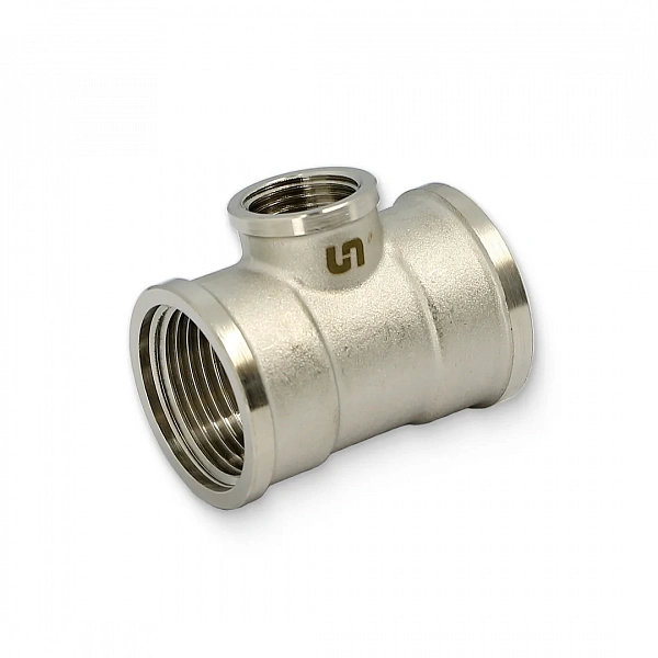 Тройник В 1" х 1/2" х 1", никелированный Uni-Fitt