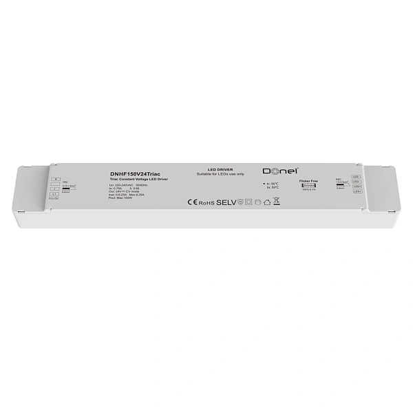Donel,150Вт,DC24В,6.25А, IP20, 310*45*30 мм, диммируемый Triac блок питания для светодиодной ленты,