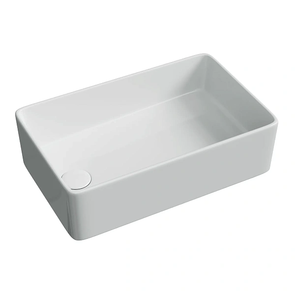 Раковина накладная Ceramicanova Element со смещенным сливом, 485x304x135  белый CN5050