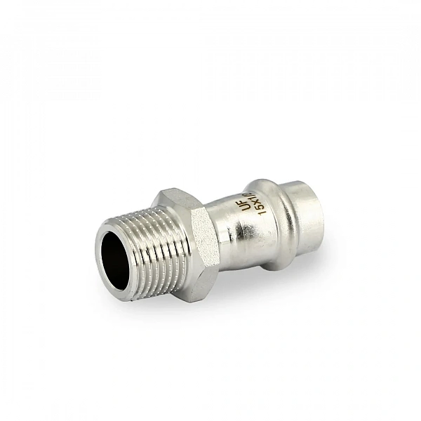 Муфта пресс-Н 15 х 1/2", нержавеющая сталь Uni-fitt
