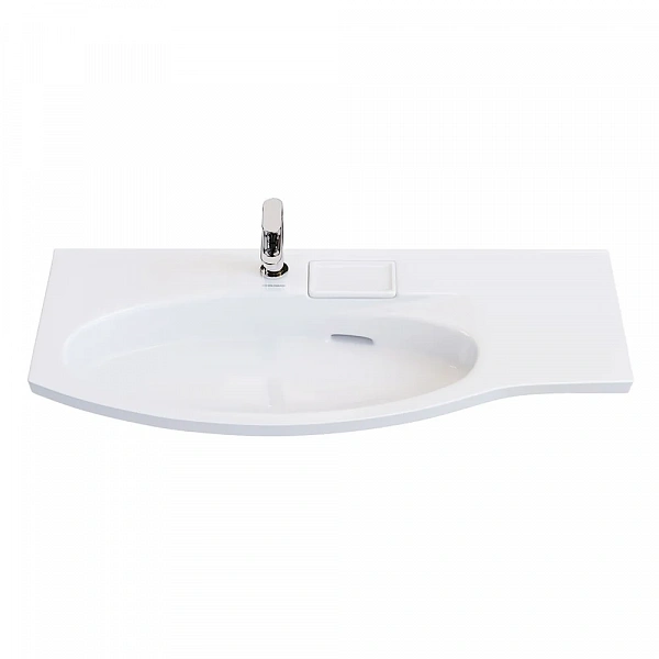 Kerama Marazzi RV.wb.100Lh Раковина RIVA мебельная левая с крепежом 100, белая глянцевая