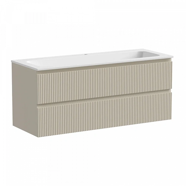 Тумба подвесная SANCOS Snob T 1195х445х500, c двумя ящиками оснащенными доводчиками, Beige Soft, арт