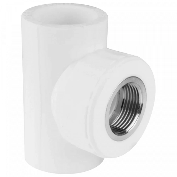 Тройник переходной с внутренней резьбой 20/1/2"/20 (100/25) (Valfex) БЕЛЫЙ
