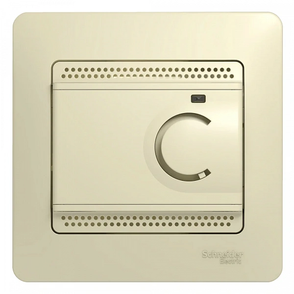 GLOSSA ТЕРМОСТАТ электр.теплого пола с датчиком,от+5до+50°C,10A, БЕЖЕВЫЙ